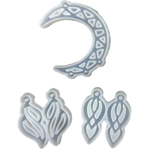 Q39C 1 Set Dream Catcher Epoxy Resin Mold Keychain Earrings Casting Silicone Mould