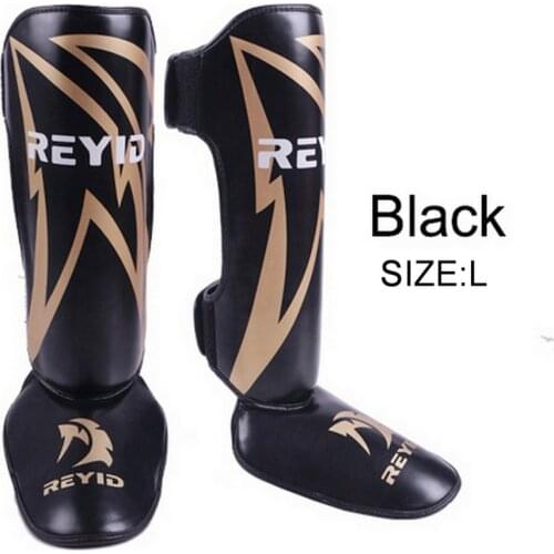 S/M/L Thicker Boxing Shin Guards PU Leather Protection Leggings Equipment Martial Arts Muay Thai Leg Taekwondo Ankle Protectors