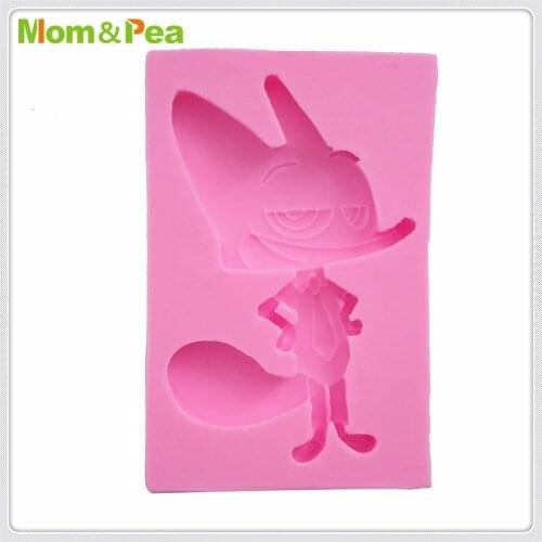 Mom&Pea MPA1947 Fox Silicone Mold Cake Decoration Fondant Cake 3D Mold Food Grade