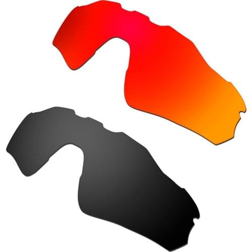 2 Pairs For Radar EV Path Polarized Replacement Lenses Red & Black 100% UVA & UVB Protection