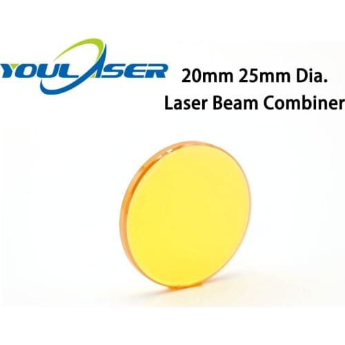 10.6um Co2 Laser Beam Combiner Mirror 20mm 25mm Diameter 2mm Thickness For Laser Engraving Cutting Machine Free Shipping