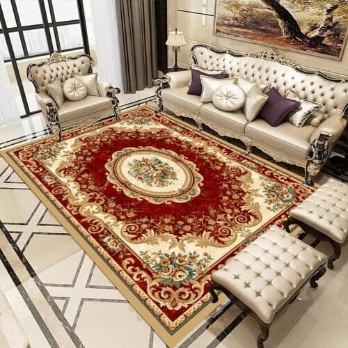 Modern Household Simple Living Room European Carpet Tea Table Full Mat Washable Room Decoration Rugs for Bedroom