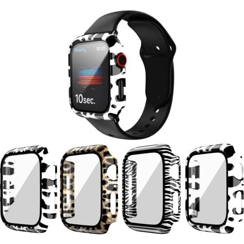 Glass+Case for Apple Watch 44mm 40mm serie 6 se 5 4 3 2 1 bumper Screen Protector+cover apple Accessories iWatch Case 42mm 38mm