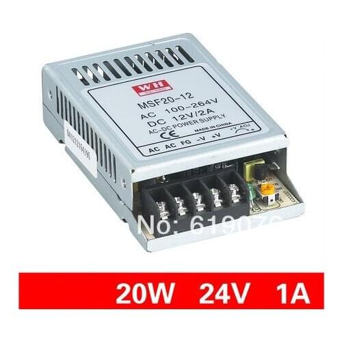 Super thin 20W/24V/1A DC voltage switch power supply MSF-20-24