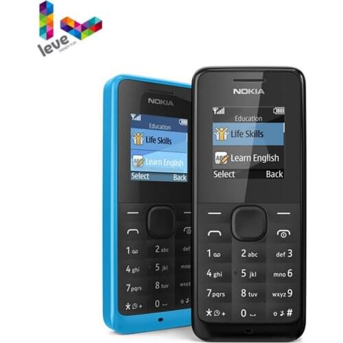 Nokia 105 Single&Dual Sim Version Phone GSM Support Hebrew Arabic Russian Keyboard Used Unlocked Mobile Phone