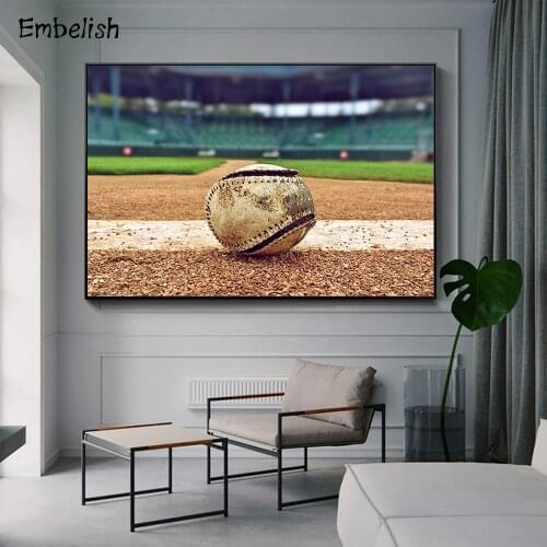 Embelish 1 Pieces Baseball Sports Wall Art Posters For Living Room HD Canvas Paintng Modern Home Decor Bedroom Pictures Artworks