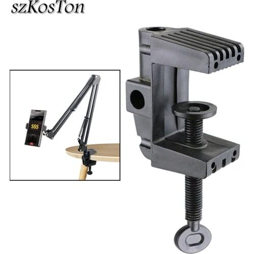 Universal Bracket Clamp Long Arm Phone Tablet Holder Stand Accessory Desk Bed Clip For Ring Light Holder Part Mic Bracket Clamp