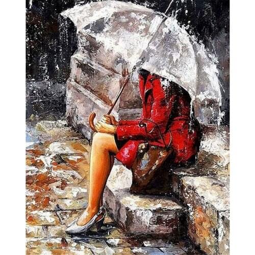 Flower In Vase Printed Fabric 11CT Cross Stitch DIY Embroidery Patterns DMC Threads Handicraft Handiwork Handmade Promotions