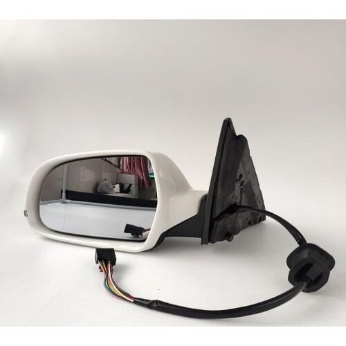 New 8 Pins Power Heated& Adjustable Glass LED Turn Signal Side View Mirror For Audi A5 2013-2016