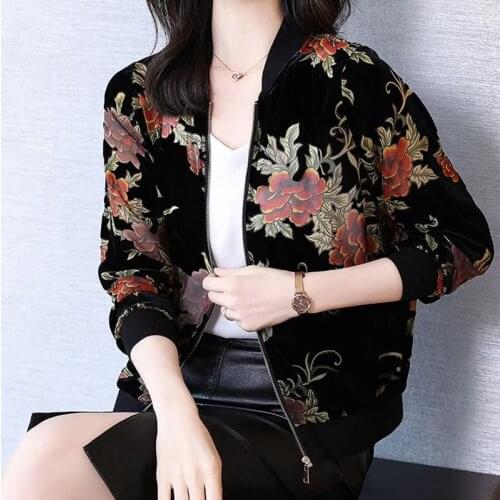 2021 Autumn Women Bomber Jacket Coats Casual Loose Basic Tops Baseball Long Sleeve Female Black Jacket Vintage Plus Size Outwear