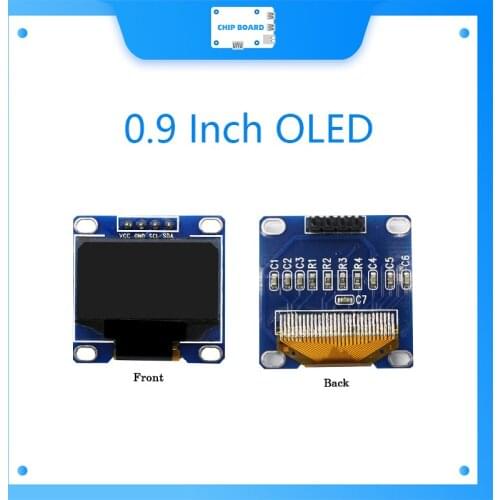 01Studio 0.9'' 0.9 Inch OLED I2C 4Pin White Display Module Screnn Board for pyBoard Micropython
