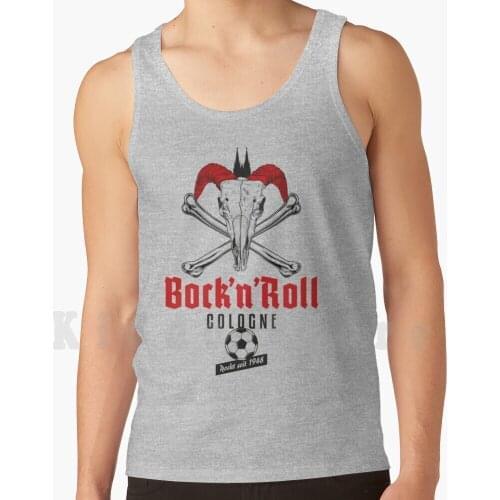 1. K ? Ln Billy Goat Skull In Front Of Cologne Cathedral Tank Tops Vest 100% Cotton 1 Cologne Cologne Cathedral