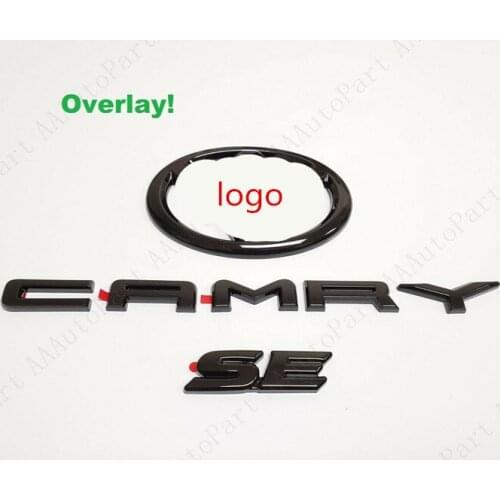 2018-2021 for C@MRY SE GLOSS BLACK matte black EMBLEM OVERLAY KIT GEN OEM PT948-03191-02