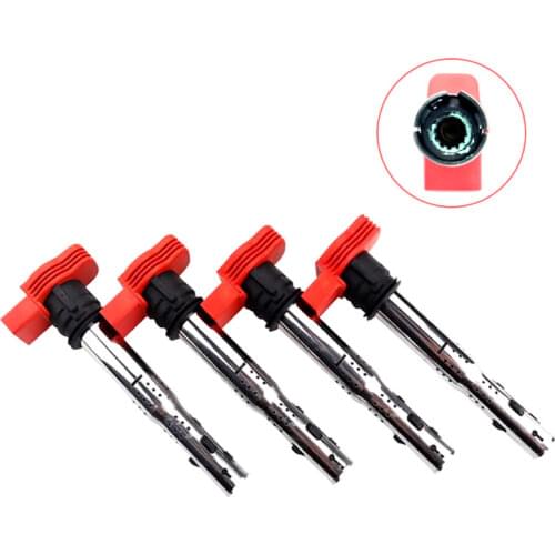 4Pcs Car Ignition Coil For VW Jetta Golf Passat Tiguan CC Tiguan For Audi A3/4/5/6/7/8 TT Q3/5 R8 06E905115 ABCDE 07K905715F
