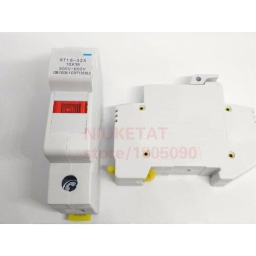 5pcs RT18-32X / 1P 10*38mm 1P 690V 32A 10x38 cylinder cap fuse base insurance block fuse/fuse holder Free shipping