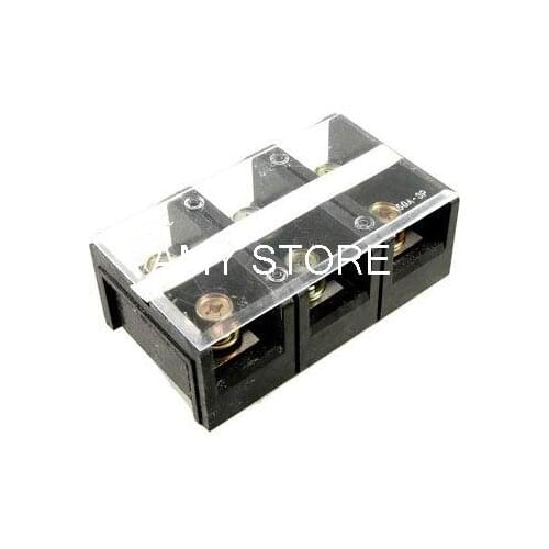 600V 150A 3 Position 3P Screw Terminal Covered Barrier Strip
