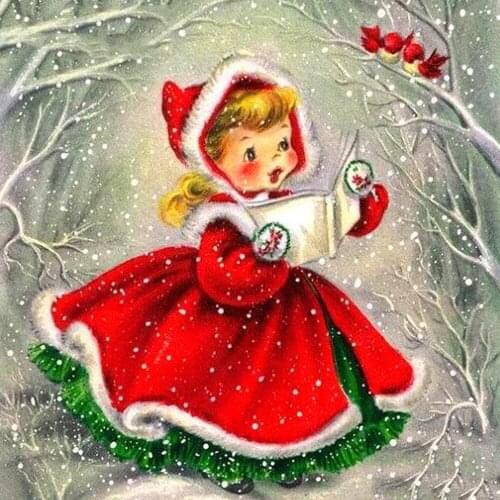 Diamond Embroidery Christmas Girl Diamond Painting Full Square/Round Picture Of Rhinestones New Arrival me Decoration Child Gift