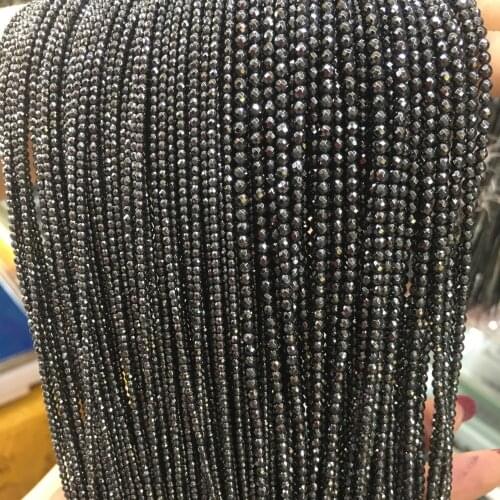 Natural Stone Bead Small beads Hematite 2 3 4 6 8 10mm Partial Loose Bead Jewelry Making Necklace DIY Bracelet