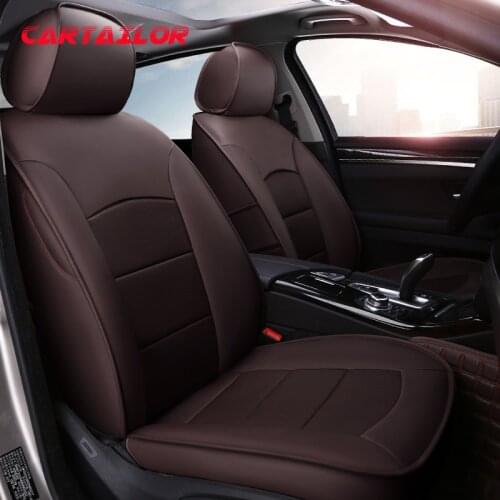 CARTAILOR Cowhide Car Seat Cover for Volkswagen VW EOS Seat Covers Cars Artificial Leather Seats Cushion Supports Auto Protector