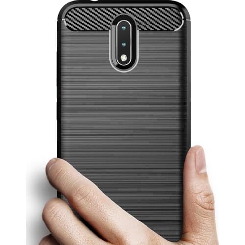 For Nokia 2.3 6.2 7.2 2.2 3.2 4.2 2 V Carbon fiber Cover Phone Case Bumper Case Full Protection Phone Cover Shockproof Bumper
