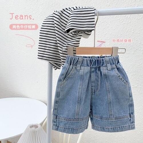 2 3 4 5 6 7 Y Baby Boys Denim Shorts Summer Children Boys Korean Casual Jeans Shorts Fashion High Quality Kids Shorts for Boys