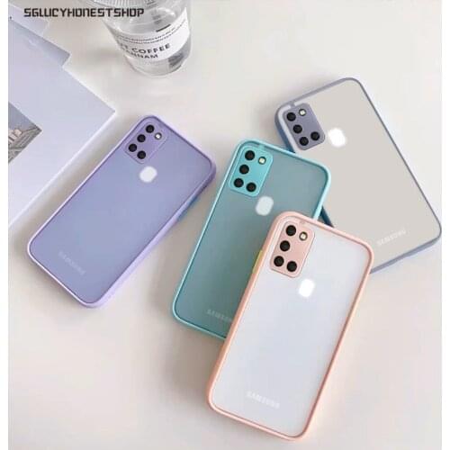 For Samsung S21 Ultra S20 FE A50 A51 A71 A70 Soft Bumper Lens Protect Matte Case For Samsung A31 A41 A21S A42 5G A52 A72 A32 A12