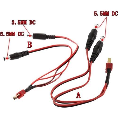 FPV Power Conversion Cable (T male to DC Connector)