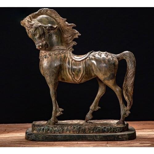 Chinese Zodiac Horse Copper Horse Ornament Office Living Room Home Decorative Crafts Win Instant Success Horse Furnishings