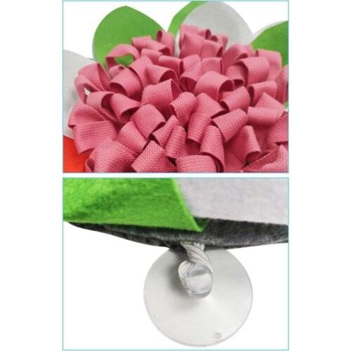 Pet Dog Smell Flower Sniffing Mat Non-toxic Puzzle Toys Dog Relieve Stress Relief Trainings Blanket Washable Slow Feeding Pad