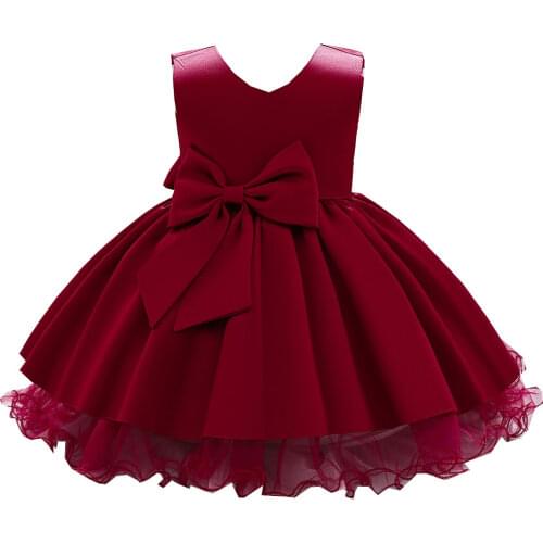 Lace Ruched Baby Girl Dresses Cotton Lining Costume Kids Clothes 1 Years First Birthday Party Ball Gown Vestido infantil 1-5T