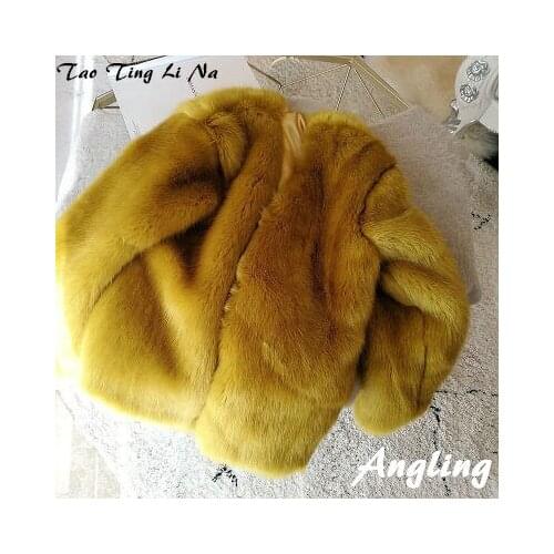Top brand New Style 2020 High-end Fashion Women Faux Fur Coat S101 high quality