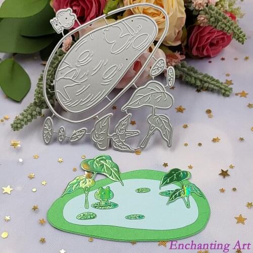 Frogs In The Pond Metal Cutting Dies 2021 New Stencils for DIY Scrapbooking/Photo Album Decorative Embossing DIY Paper Cards