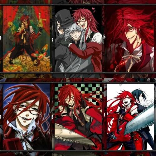 Black Butler Grell Sutcliff Anime Canvas Painting Wall Art Nordic Home Decoration Posters and Prints Pictures Living Room Decor