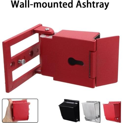 New Wall Mounted Aluminum Alloy Ashtray Cigarette Ashtray 95*70mm Holder Creative Personality Outdoor Smoking Public Places