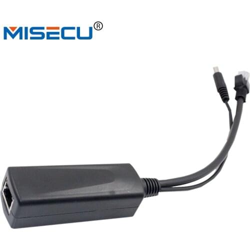 MISECU New POE Splitter Power Over Ethernet 10/100mbps IEEE802.3at/af 12V/1.2A 24W POE Splitter For IP Camera PoE splitter