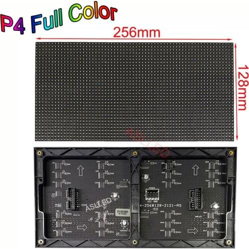 P4 Indoor High-Definition Full-Color LED Display Panel 256X128mm Size HUB75 Interface LED Sign Board Unit Board Free Shipping