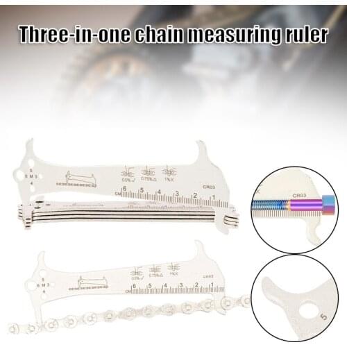 Chain Checker for Bicycle Chains 3-in-1 Bike Wear Indicator Gauge Measuring Ruler Tool Bike Parts Repair Kit ALS88