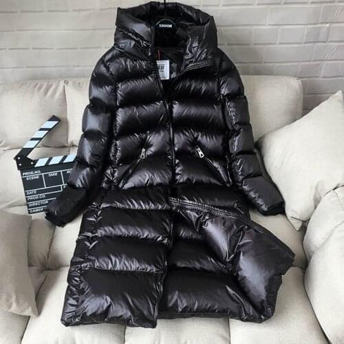 Down Duck White Jacket Women Thick Long Winter Coat Women Hooded Korean Female Puffer Jacket Doudoune Femme KJ727