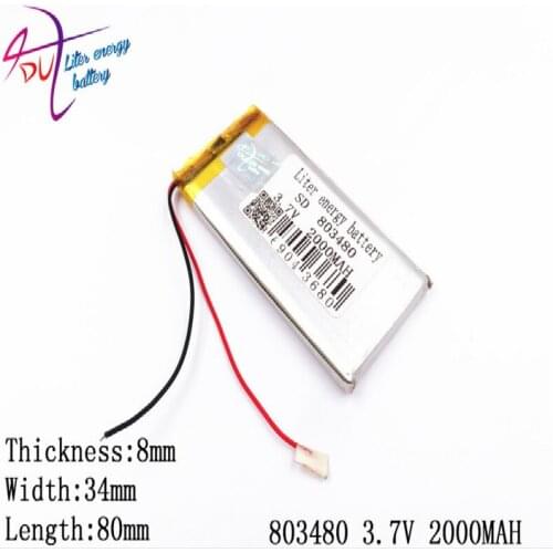 Sale New Mp3 / Mp4 Player Yi Bateria Customized Smallest Rechargeable Battery Lithium Polymer 803480 2000mah