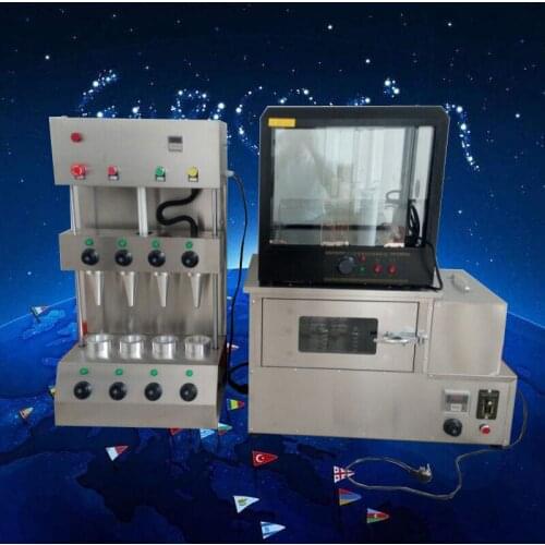 Most Popular Commercial Stainless Steel Pizza Cone Machine Pizza Oven Machine And Display Warmer Cabinet 220V