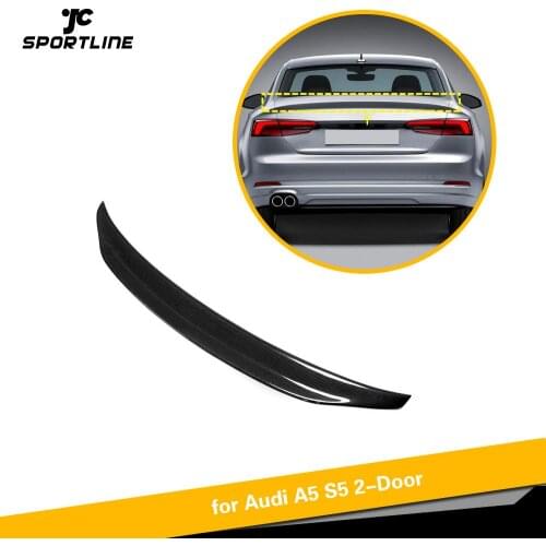 Carbon Fiber Rear Trunk Spoiler Boot Lip Wing for Audi A5 Coupe 2 Door 2017 2018 2019 2020 3 Style Spoiler