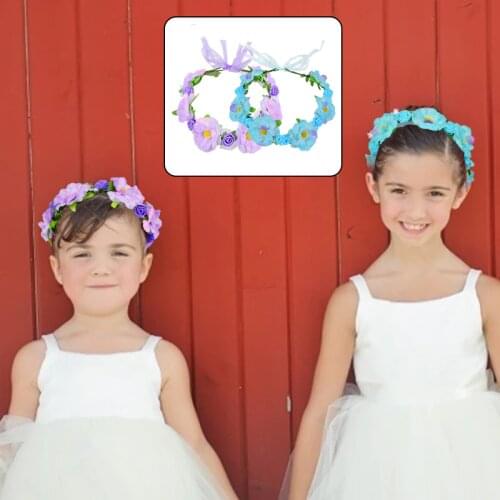 Bride Bridesmaid Flower Girl Crowns Hair Band Floral Headband Garland Wedding Bohemian Beach Hawaii Floral Romantic Faux Wreaths