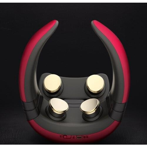 USB Charging 4D Magnetic Therapy Electric Neck Massager Cervical Stimulator Pain Relief Tool Health Care Massage Machine