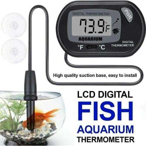 LCD Digital Thermometer Hygrometer Temperature Humidity Gauge with Probe for Vehicle Reptile Terrarium Fish Tank Refrigerator