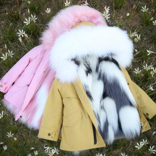 Winter Baby Boy Snow Jackets Faux Fur Warm Girls Coats Outdoor Sport Children Ski Outerwear Padded Parkas Kids Snowsuit Clothes