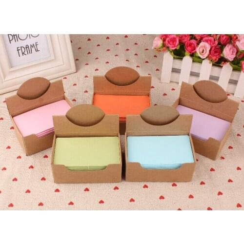 4packs/lot Business cards 11 colours Students DIY Word card Vintage Blank cards Multifunction Hand-painted cards