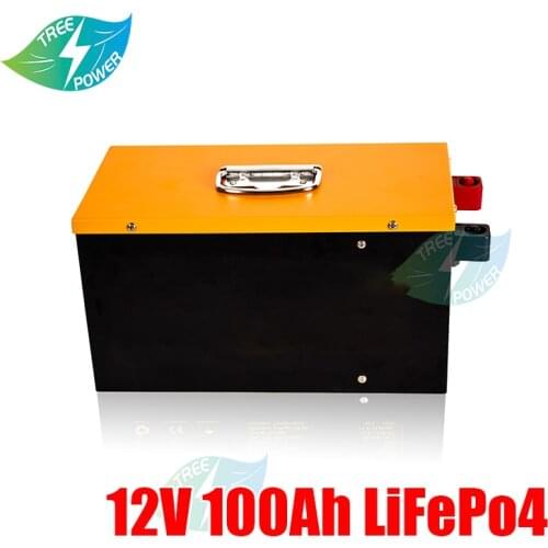 12v 100Ah Lifepo4 Battery Cells Built-in BMS Lithium Power Batteries Rechargeable Battery Pack JP KR Fast Deliver