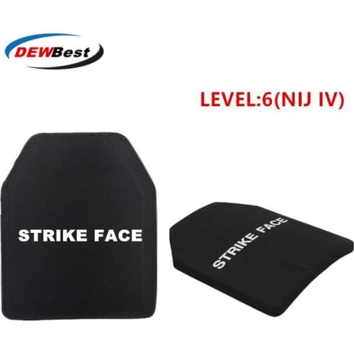 Two Pieces Set Light Weight Alumina & PE NIJ IV Bulletproof Panel Al2o3 NIJ level 4 Stand Alone Ballistic Panels