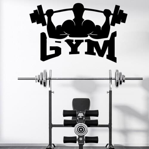 Beauty GYM Wall Sticker Pvc Removable Decor Living Room Bedroom Removable Wall Art MURAL Drop Shipping