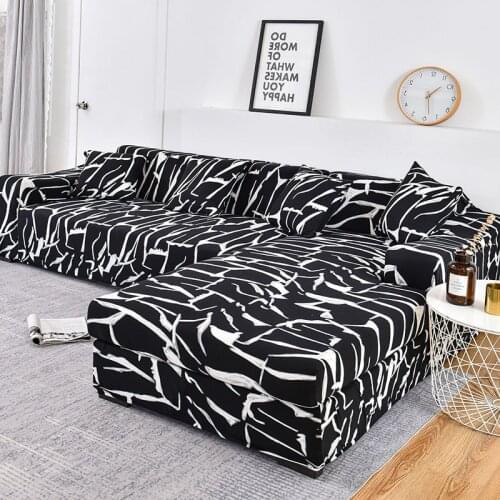 L-shaped Need Buy 2 Pieces Elastic Sofa Cover for Pets Slip-resistant Corner Sofa Chaise Longue Sofa Sectional Couch Cover